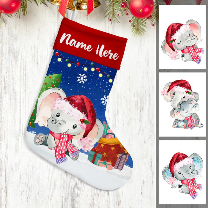 Personalized Elephant Family Christmas Stocking SB101 95O47 1