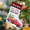Personalized Dog Christmas Red Truck Stocking SB103 24O57 thumb 1
