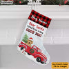 Personalized Dog Christmas Red Truck Stocking SB103 24O57 thumb 1