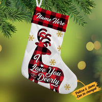 Personalized Hunting I Love You Deerly Christmas Stocking SB103 87O36 thumb 1