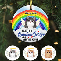 Personalized Cat Memo Rainbow Bridge Circle Ornament SB103 30O36 thumb 1