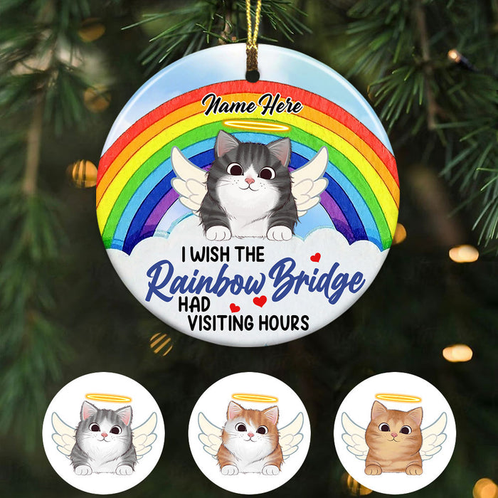 Personalized Cat Memo Rainbow Bridge Circle Ornament SB103 30O36 1