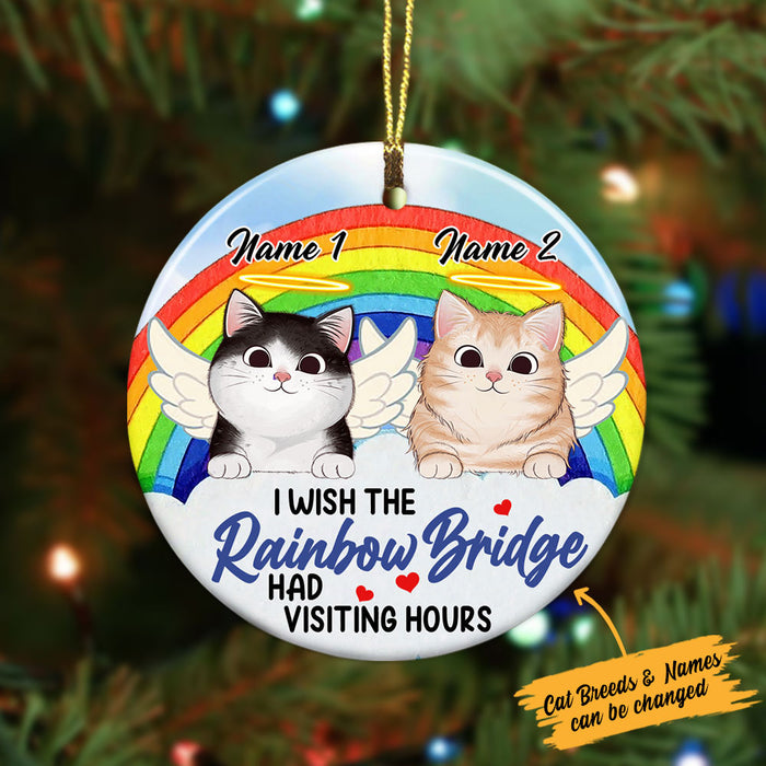 Personalized Cat Memo Rainbow Bridge Circle Ornament SB103 30O36 1