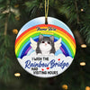 Personalized Cat Memo Rainbow Bridge Circle Ornament SB103 30O36 1