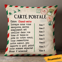 Personalized French Grand-mère Noël Christmas Postcard Grandma Pillow AP171 65O57 (Insert Included) thumb 1