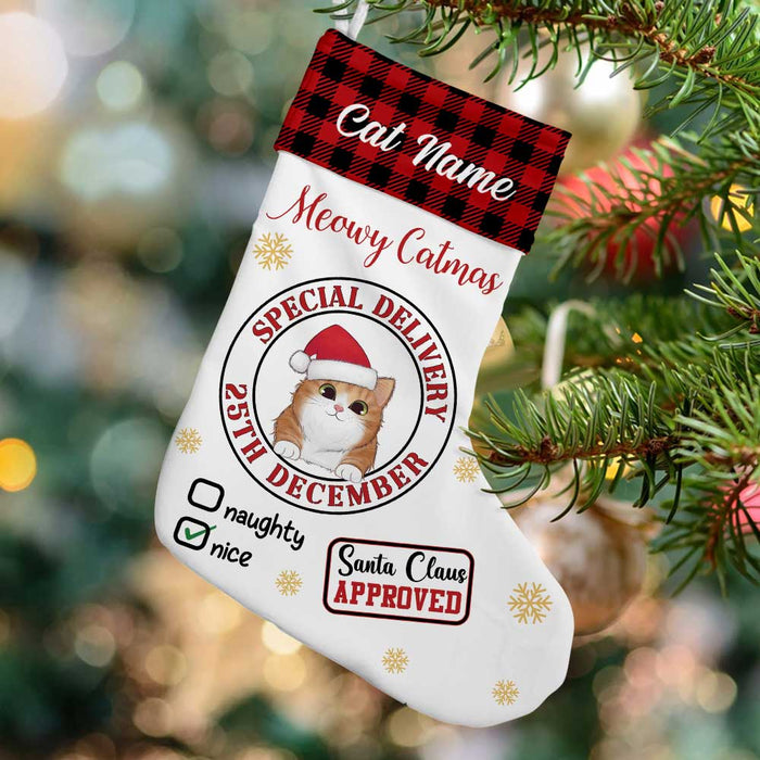 Personalized Cat Christmas Stocking SB104 30O34 1
