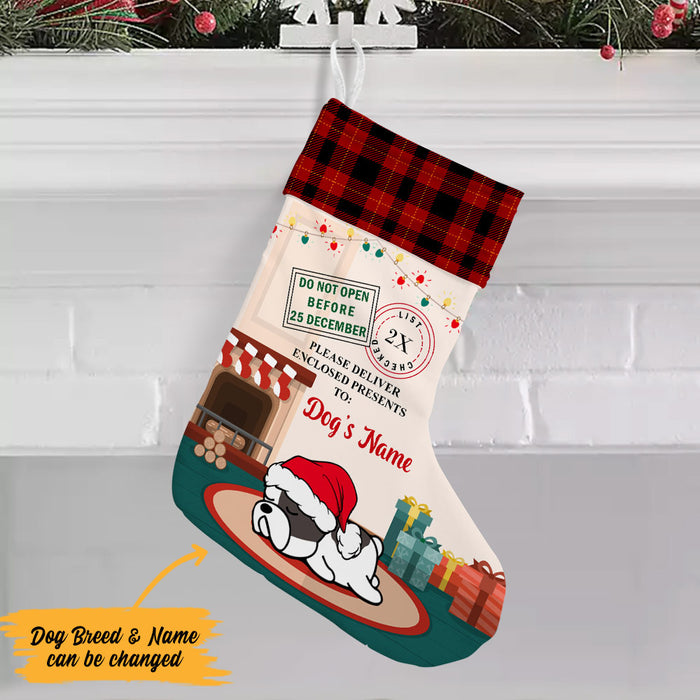 Personalized Christmas Dog Delivery Stocking SB131 26O47 1