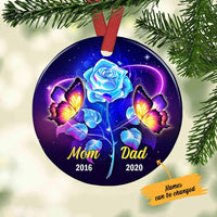 Personalized Butterfly Memo Mom Dad Circle Ornament SB134 87O57 thumb 1