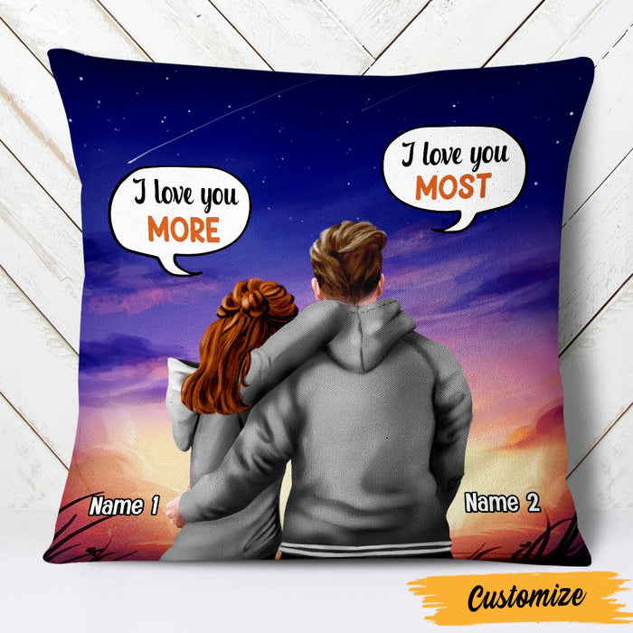 Personalized Couple I Love You Most Pillow SB131 85O47 (Insert Included) 1