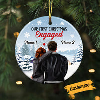 Personalized Couple First Christmas Circle Ornament SB132 95O53 thumb 1