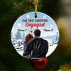 Personalized Couple First Christmas Circle Ornament SB132 95O53 1