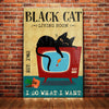 Black Cat Living Room Canvas MR0403 90O58 1