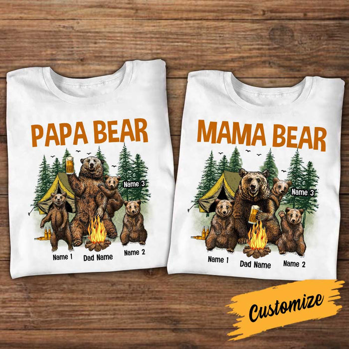 Personalized Mom Dad Bear Couple Family T Shirt SB132 81O34 1