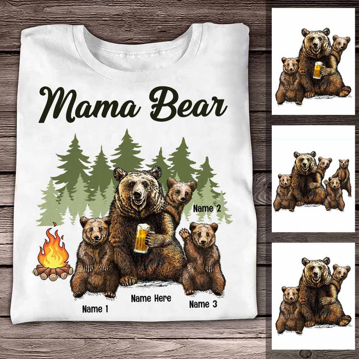 Personalized Mama Bear Mom T Shirt SB131 81O58 1