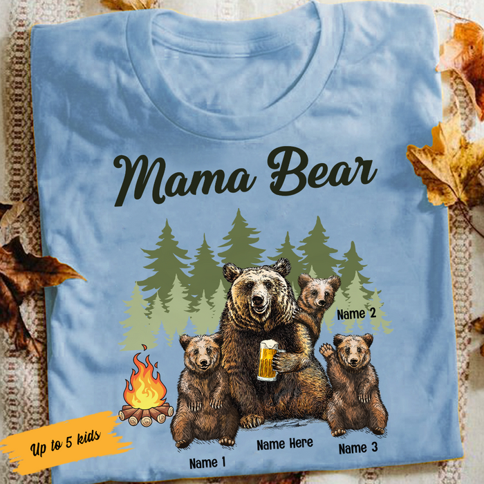 Personalized Mama Bear Mom T Shirt SB131 81O58 1