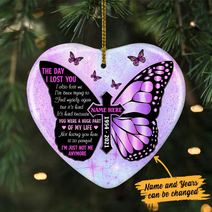 Personalized Memo Butterfly Heart Ornament SB141 30O36 1