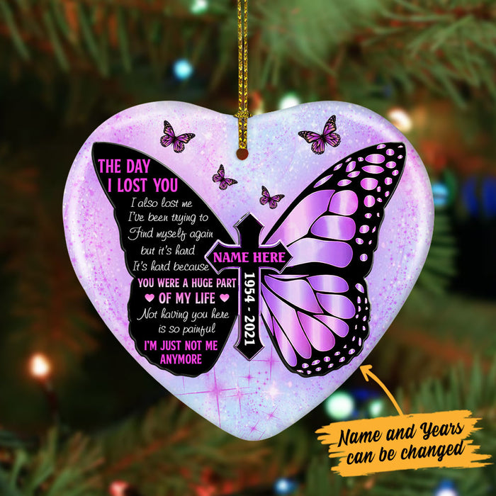Personalized Memo Butterfly Heart Ornament SB141 30O36 1