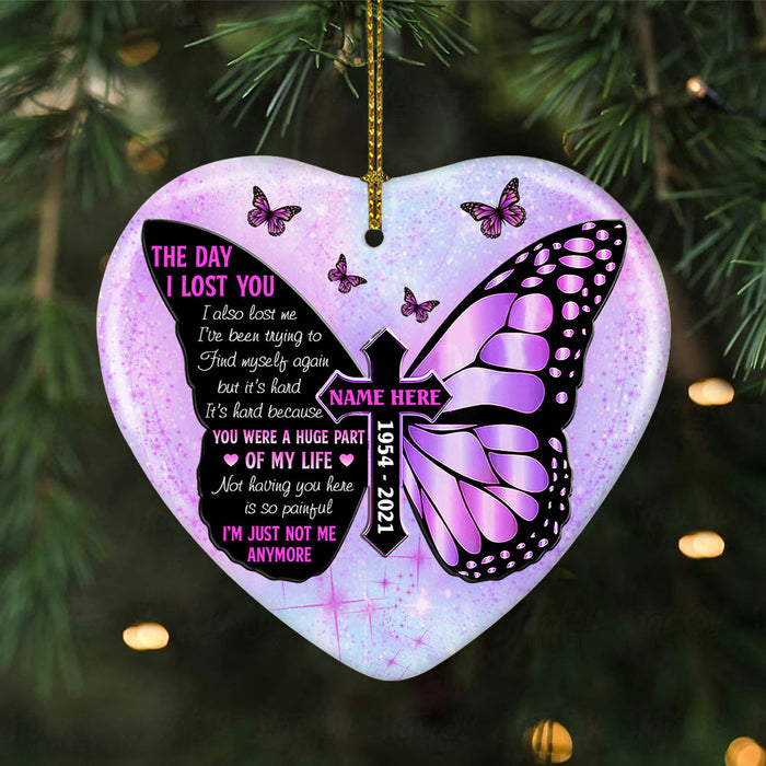 Personalized Memo Butterfly Heart Ornament SB141 30O36 1