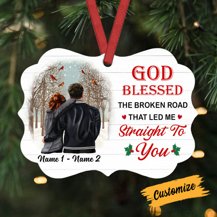Personalized Blessed Couple Christmas  Benelux Ornament SB141 95O53 1