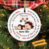 Personalized Baby First Christmas Circle Ornament SB142 30O53 thumb 1
