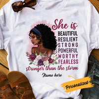 Personalized BWA She Is Stronger Than The Storm T Shirt SB131 23O36 thumb 1