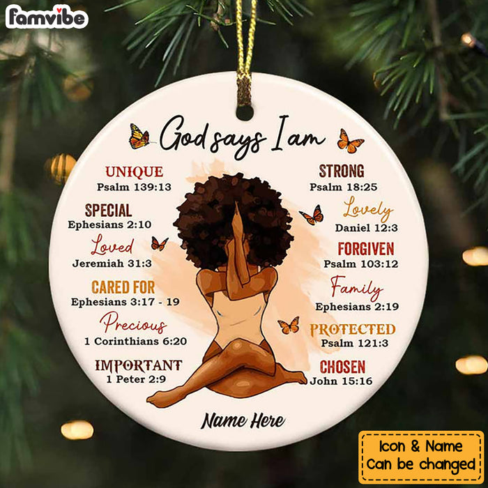 Personalized BWA God Says Circle Ornament SB31 30O58 1