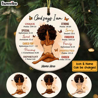 Personalized BWA God Says Circle Ornament SB31 30O58 thumb 1