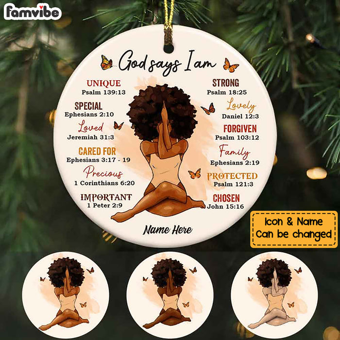 Personalized BWA God Says Circle Ornament SB31 30O58 1