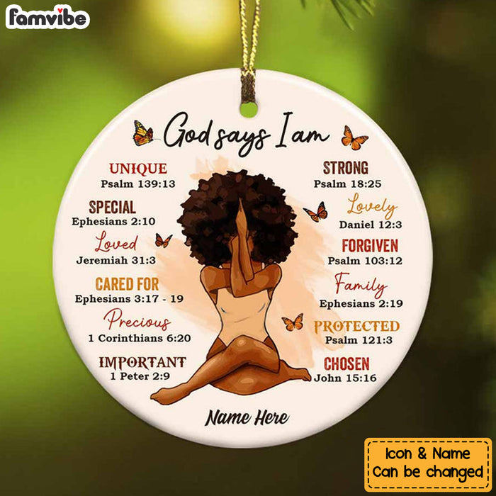 Personalized BWA God Says Circle Ornament SB31 30O58 1