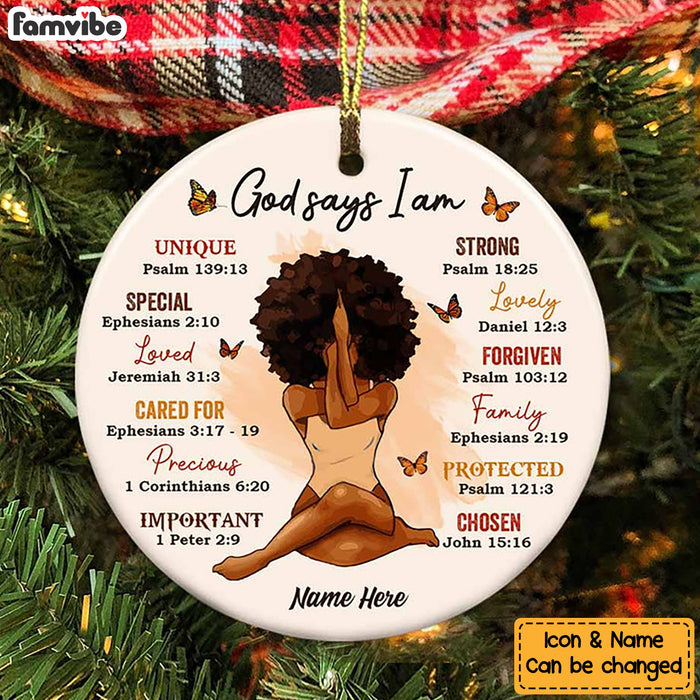 Personalized BWA God Says Circle Ornament SB31 30O58 1