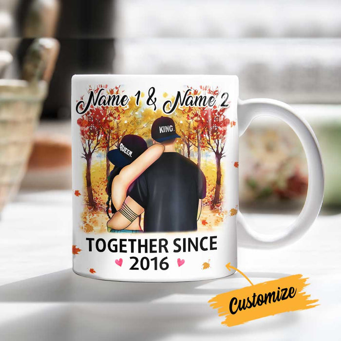 Personalized Couple Fall Together Since Mug AG223 87O34 1