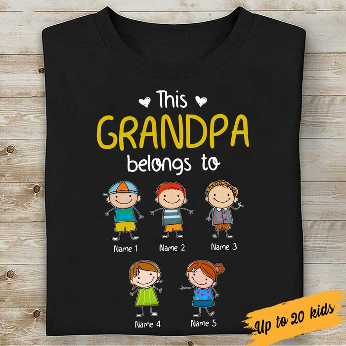 Personalized Dad Grandpa Doodle Kid T Shirt SB141 81O34 1