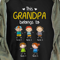 Personalized Dad Grandpa Doodle Kid T Shirt SB141 81O34 thumb 1