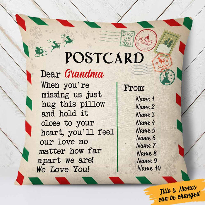 Grandma Postcard - Personalized Pillow (Insert Included) - Christmas G –  Macorner