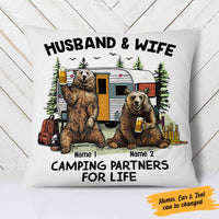 Personalized Couple Bear Husband Wife Camping Pillow JN151 81O58 thumb 1
