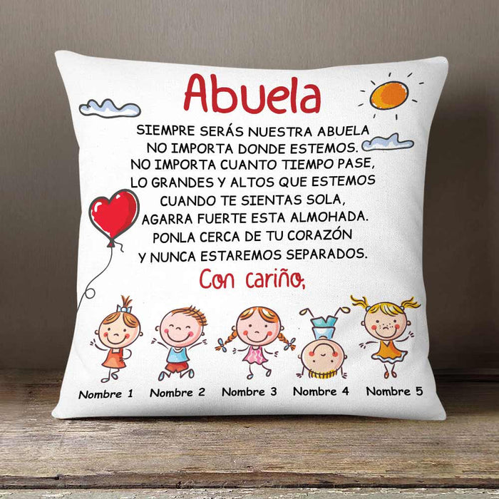 Personalized Mom Grandma Spanish Mamá Abuela Canvas Pillow SB142 26O58 1
