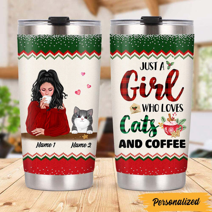 Personalized Cat Mom Christmas Steel Tumbler SB142 95O47 1