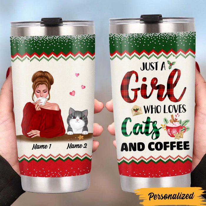 Personalized Cat Mom Christmas Steel Tumbler SB142 95O47 1