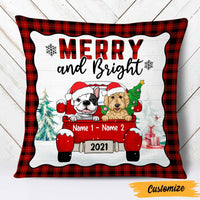 Personalized Dog Red Truck Christmas Pillow SB146 81O47 thumb 1