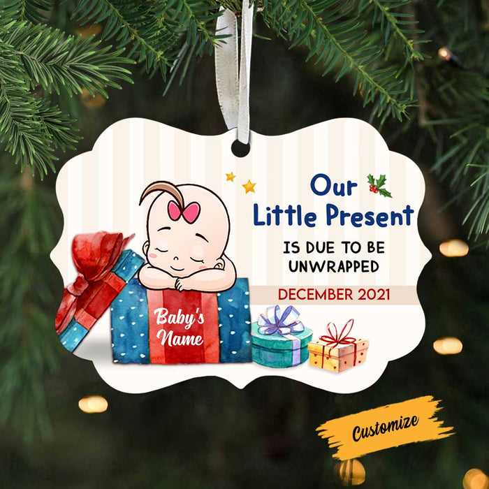 Personalized Baby Present Due Date Benelux Ornament SB145 81O58 1