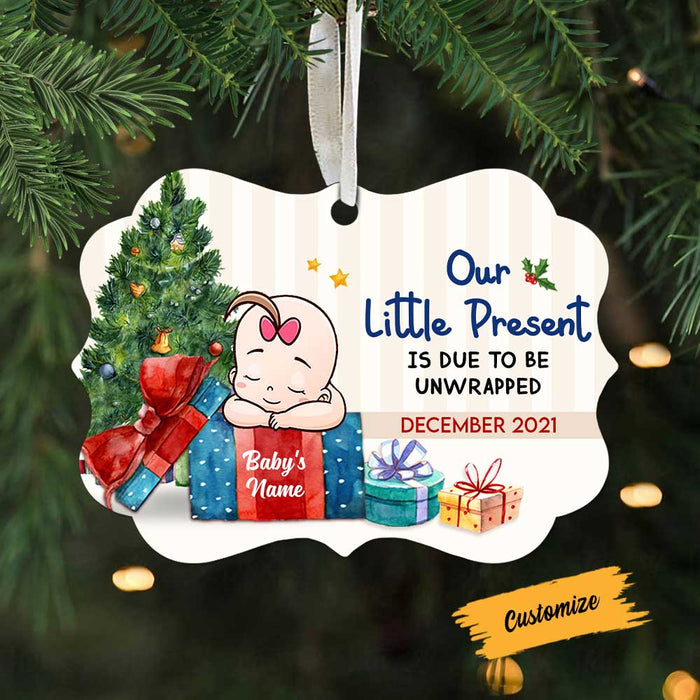 Personalized Baby Present Due Date Benelux Ornament SB145 81O58 1