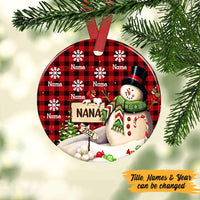 Personalized Grandma Christmas Circle Ornament SB158 30O47 thumb 1