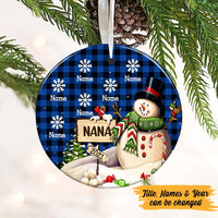 Personalized Grandma Christmas Circle Ornament SB158 30O47 thumb 1