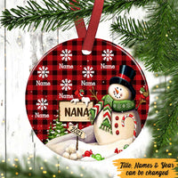Personalized Grandma Christmas Circle Ornament SB158 30O47 thumb 1