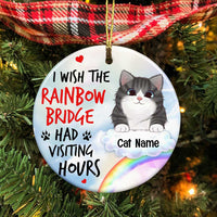 Personalized Cat Memo Rainbow Circle Ornament SB144 81O34 thumb 1