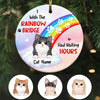 Personalized Cat Memo Christmas Circle Ornament SB151 24O57 thumb 1