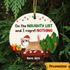 Personalized Christmas Cat Regret Nothing Circle Ornament SB153 26O47 1