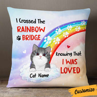 Personalized Christmas Cat Memo Rainbow Pillow AG304 24O57 thumb 1