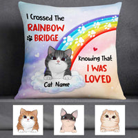 Personalized Christmas Cat Memo Rainbow Pillow AG304 24O57 thumb 1