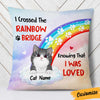 Personalized Christmas Cat Memo Rainbow Pillow AG304 24O57 1